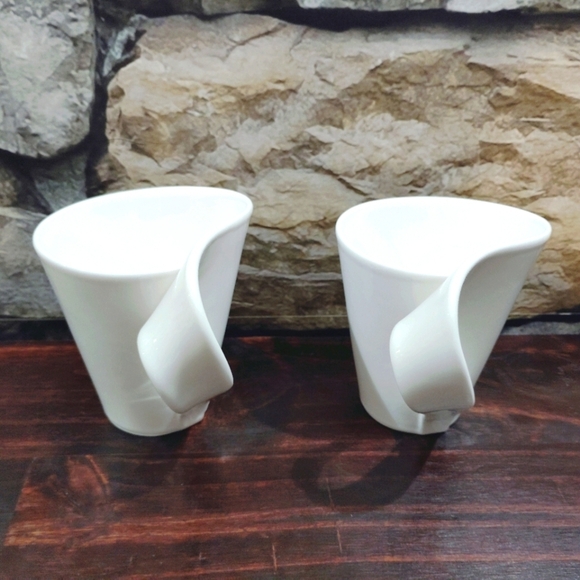 Villeroy & Boch Mugs New Wave 1748 Design Luxembourg Swirl Handle Fine China - Picture 3 of 13